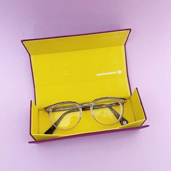 BELLINGER DENMARK BROWS-3 C.228 Eyeglasses Frame 47-19mm Crystal/Tortoise IW21 - Picture 1 of 16